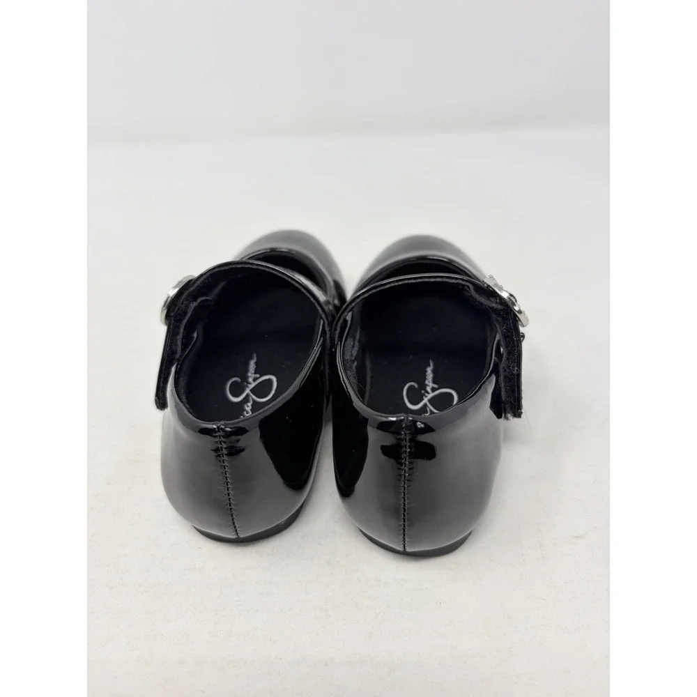 Jessica Simpson Toddler Girls Size 7C Patent Leather Amy Buckle Ballet Flats